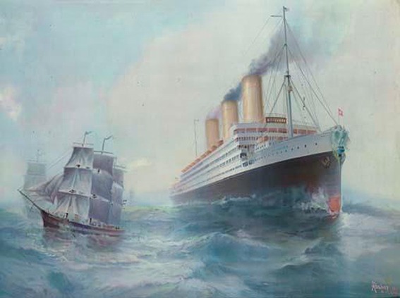 SS Imperator der Hamburg-Amerika-Linie (HAPAG) Luxus-Schnelldampfer 1912 im Atlantikverkehr zwischen Hamburg und New York