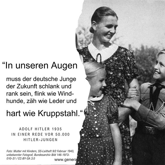 Hitler Zitat 1935 über Erziehung Drill hart wie Kruppstahl