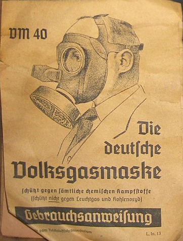 Gebrauchsanweisung für die deutsche Volksgasmaske von 1937 aus der NS-Zeit
