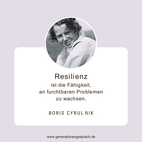 Resilienz Zitat von Boris Cyrulnik über die Fähigkeit, an schwierigen Herausforderungen und Krisen zu wachsen