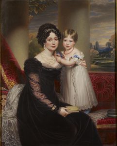 Victoire mit ihrer Tochter Victoria, Von Henry Bone, https://www.telegraph.co.uk/culture/donotmigrate/3560626/Queen-Victoria-the-original-peoples-princess.html, Gemeinfrei