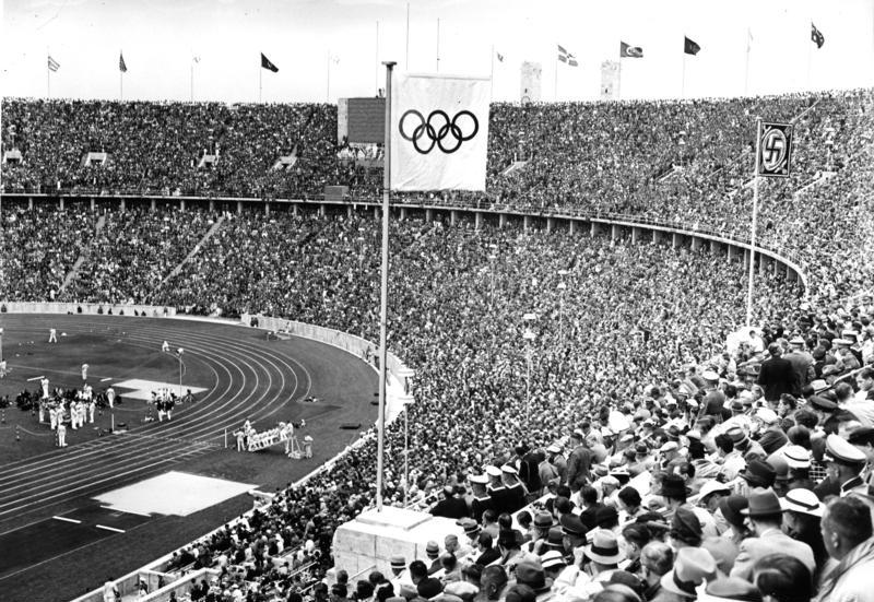 Berlin, Olympiade 1936. Von Bundesarchiv, B 145 Bild-P017073 / Frankl, A. / CC BY-SA 3.0 de