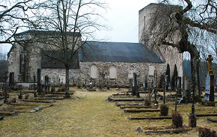 Kirche und Friedhof von Döllersheim im Waldviertel – Herkunftsort der Familie Adolf Hitlers in Österreich
