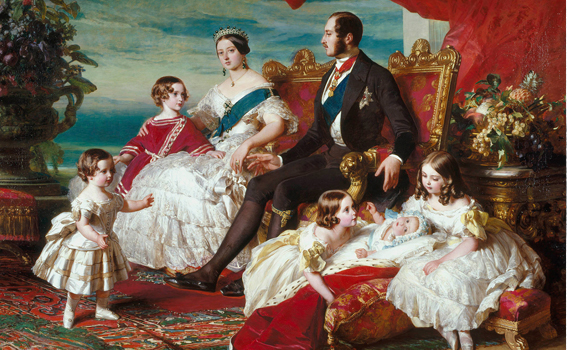 Victoria und Albert - Die königliche Familie, Gemälde von Franz Xaver Winterhalter, 1846 
