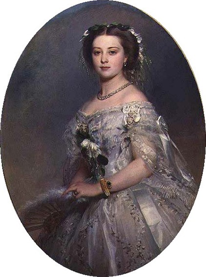 Victoria Princess Royal – Tochter von Queen Victoria (1857) und Mutter von Kaiser Wilhelm II | Generationengespräch Victoria Princess Royal 1857 Gemälde von Franz Xaver Winterhalter