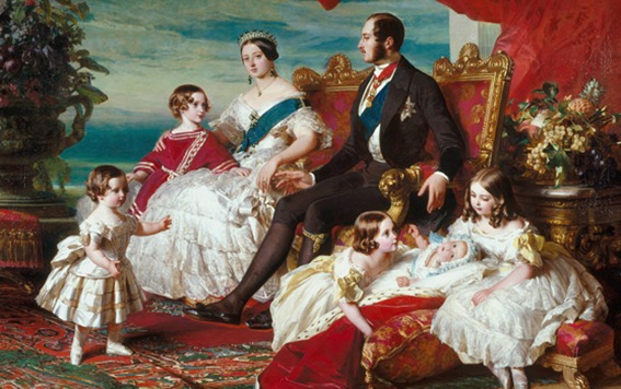 Die königliche Familie von Victoria und Albert (1846) | Generationengespräch Queen Victoria und Prinz Albert mit ihren Kindern, Gemälde von Franz Xaver Winterhalter 1846