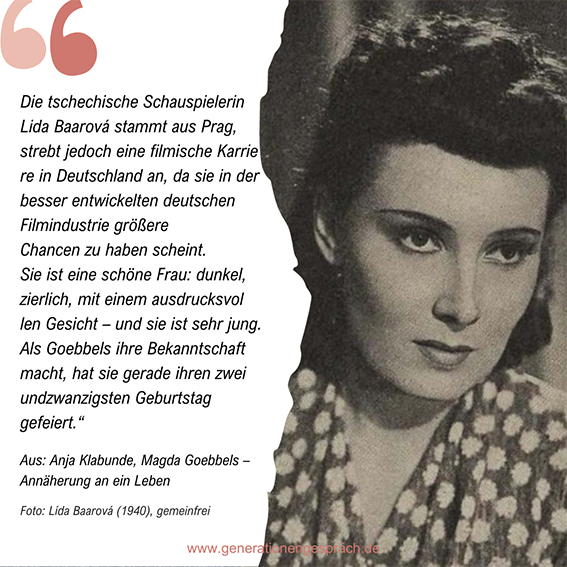 Affäre Goebbels Schauspielerin Der Bock von Babaelsberg Generationengespräch