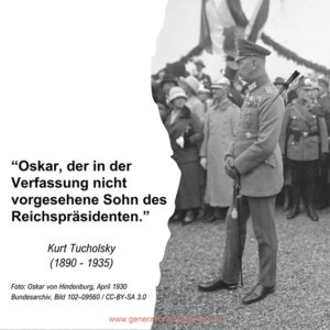 Oskar von Hindenburg Hitlers Aufstieg zur Macht Generationengespräch