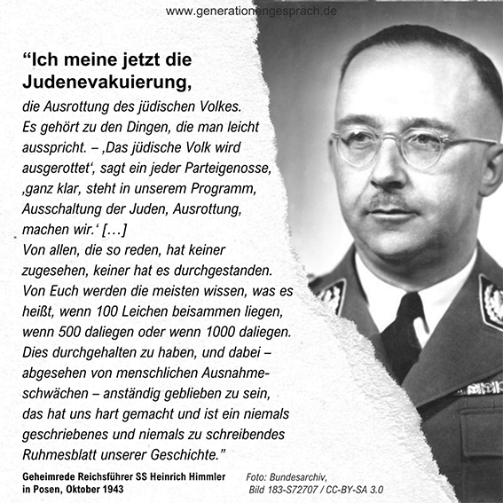 Posener Rede Heinrich Himmler 1943 Generationengespräch